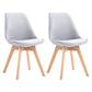 Scandinavian Bedroom Upholstered Side Chair Matte Finish Parsons Dining Chair Light Gray Set of 2 Clearhalo ' kitchen&dining_furn' 'Dining Chairs' 'Dining Tables & Seating' 'dining_chair' 'Furniture' 'furniture_dining_chair' 'Kitchen & Dining Furniture' 'kitchen' 4056330