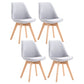 Scandinavian Bedroom Upholstered Side Chair Matte Finish Parsons Dining Chair Light Gray Set of 4 Clearhalo ' kitchen&dining_furn' 'Dining Chairs' 'Dining Tables & Seating' 'dining_chair' 'Furniture' 'furniture_dining_chair' 'Kitchen & Dining Furniture' 'kitchen' 4056331