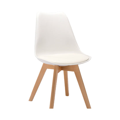 Scandinavian Bedroom Upholstered Side Chair Matte Finish Parsons Dining Chair White 1 Piece Clearhalo ' kitchen&dining_furn' 'Dining Chairs' 'Dining Tables & Seating' 'dining_chair' 'Furniture' 'furniture_dining_chair' 'Kitchen & Dining Furniture' 'kitchen' 4056334