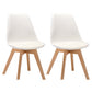 Scandinavian Bedroom Upholstered Side Chair Matte Finish Parsons Dining Chair White Set of 2 Clearhalo ' kitchen&dining_furn' 'Dining Chairs' 'Dining Tables & Seating' 'dining_chair' 'Furniture' 'furniture_dining_chair' 'Kitchen & Dining Furniture' 'kitchen' 4056335