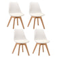 Scandinavian Bedroom Upholstered Side Chair Matte Finish Parsons Dining Chair White Set of 4 Clearhalo ' kitchen&dining_furn' 'Dining Chairs' 'Dining Tables & Seating' 'dining_chair' 'Furniture' 'furniture_dining_chair' 'Kitchen & Dining Furniture' 'kitchen' 4056336