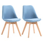 Scandinavian Bedroom Upholstered Side Chair Matte Finish Parsons Dining Chair Light Blue Set of 2 Clearhalo ' kitchen&dining_furn' 'Dining Chairs' 'Dining Tables & Seating' 'dining_chair' 'Furniture' 'furniture_dining_chair' 'Kitchen & Dining Furniture' 'kitchen' 4056338