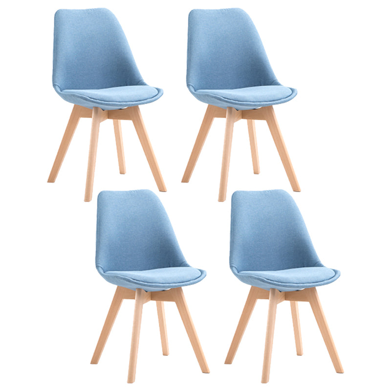 Scandinavian Bedroom Upholstered Side Chair Matte Finish Parsons Dining Chair Light Blue Set of 4 Clearhalo ' kitchen&dining_furn' 'Dining Chairs' 'Dining Tables & Seating' 'dining_chair' 'Furniture' 'furniture_dining_chair' 'Kitchen & Dining Furniture' 'kitchen' 4056339
