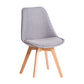 Scandinavian Bedroom Upholstered Side Chair Matte Finish Parsons Dining Chair Smoke Gray 1 Piece Clearhalo ' kitchen&dining_furn' 'Dining Chairs' 'Dining Tables & Seating' 'dining_chair' 'Furniture' 'furniture_dining_chair' 'Kitchen & Dining Furniture' 'kitchen' 4056340
