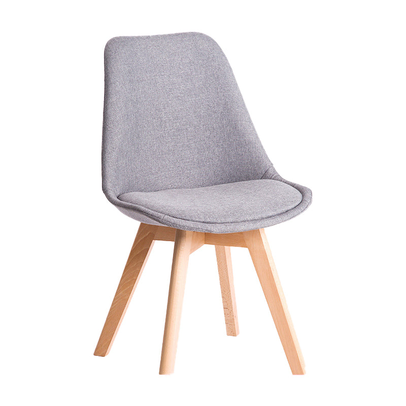 Scandinavian Bedroom Upholstered Side Chair Matte Finish Parsons Dining Chair Smoke Gray 1 Piece Clearhalo ' kitchen&dining_furn' 'Dining Chairs' 'Dining Tables & Seating' 'dining_chair' 'Furniture' 'furniture_dining_chair' 'Kitchen & Dining Furniture' 'kitchen' 4056340