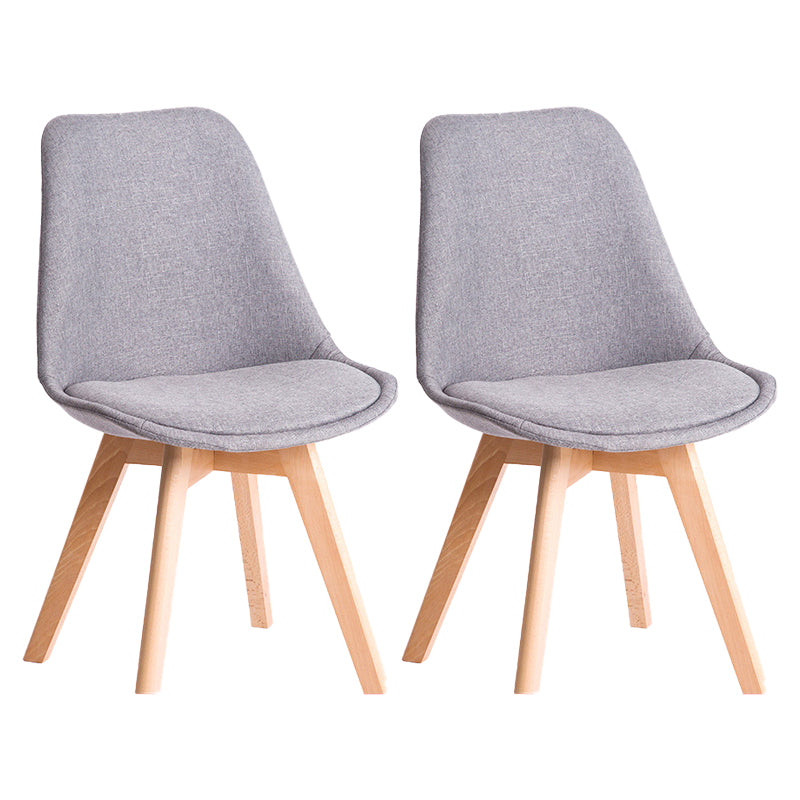 Scandinavian Bedroom Upholstered Side Chair Matte Finish Parsons Dining Chair Smoke Gray Set of 2 Clearhalo ' kitchen&dining_furn' 'Dining Chairs' 'Dining Tables & Seating' 'dining_chair' 'Furniture' 'furniture_dining_chair' 'Kitchen & Dining Furniture' 'kitchen' 4056341