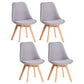 Scandinavian Bedroom Upholstered Side Chair Matte Finish Parsons Dining Chair Smoke Gray Set of 4 Clearhalo ' kitchen&dining_furn' 'Dining Chairs' 'Dining Tables & Seating' 'dining_chair' 'Furniture' 'furniture_dining_chair' 'Kitchen & Dining Furniture' 'kitchen' 4056342