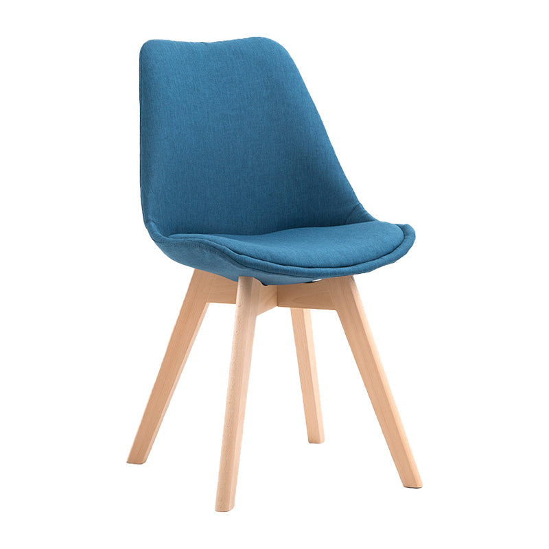 Scandinavian Bedroom Upholstered Side Chair Matte Finish Parsons Dining Chair Dark Blue 1 Piece Clearhalo ' kitchen&dining_furn' 'Dining Chairs' 'Dining Tables & Seating' 'dining_chair' 'Furniture' 'furniture_dining_chair' 'Kitchen & Dining Furniture' 'kitchen' 4056346