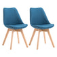 Scandinavian Bedroom Upholstered Side Chair Matte Finish Parsons Dining Chair Dark Blue Set of 2 Clearhalo ' kitchen&dining_furn' 'Dining Chairs' 'Dining Tables & Seating' 'dining_chair' 'Furniture' 'furniture_dining_chair' 'Kitchen & Dining Furniture' 'kitchen' 4056347