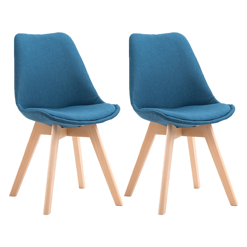 Scandinavian Bedroom Upholstered Side Chair Matte Finish Parsons Dining Chair Dark Blue Set of 2 Clearhalo ' kitchen&dining_furn' 'Dining Chairs' 'Dining Tables & Seating' 'dining_chair' 'Furniture' 'furniture_dining_chair' 'Kitchen & Dining Furniture' 'kitchen' 4056347