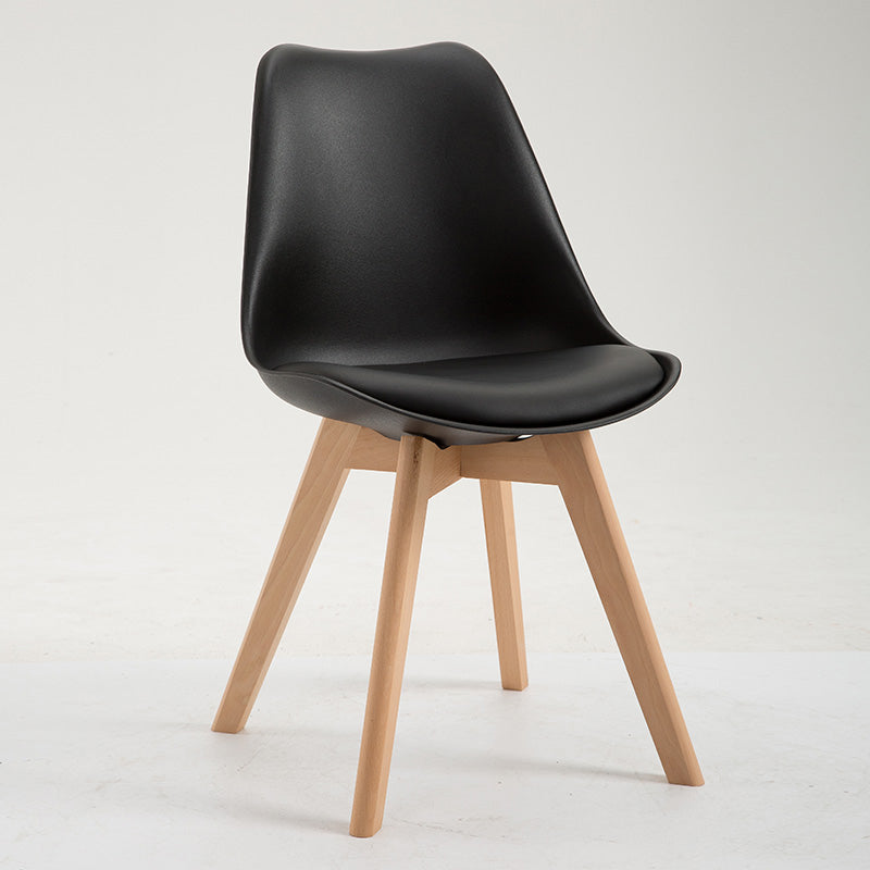 Scandinavian Restaurant Upholstered Side Chair Matte Finish Parsons Dining Chair Black 1 Piece Clearhalo ' kitchen&dining_furn' 'Dining Chairs' 'Dining Tables & Seating' 'dining_chair' 'Furniture' 'furniture_dining_chair' 'Kitchen & Dining Furniture' 'kitchen' 4056351