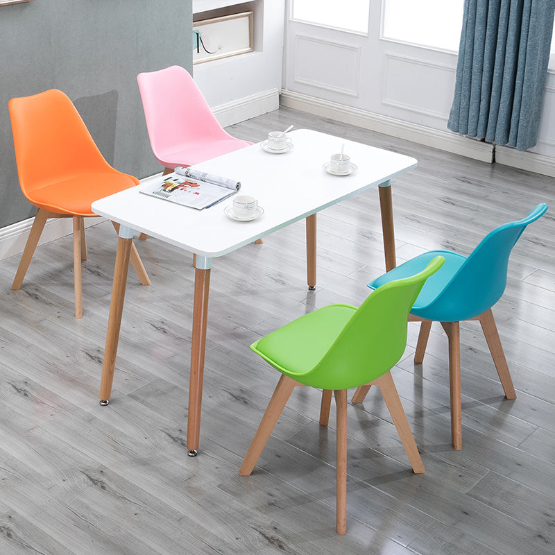 Scandinavian Restaurant Upholstered Side Chair Matte Finish Parsons Dining Chair Clearhalo ' kitchen&dining_furn' 'Dining Chairs' 'Dining Tables & Seating' 'dining_chair' 'Furniture' 'furniture_dining_chair' 'Kitchen & Dining Furniture' 'kitchen' 4056354