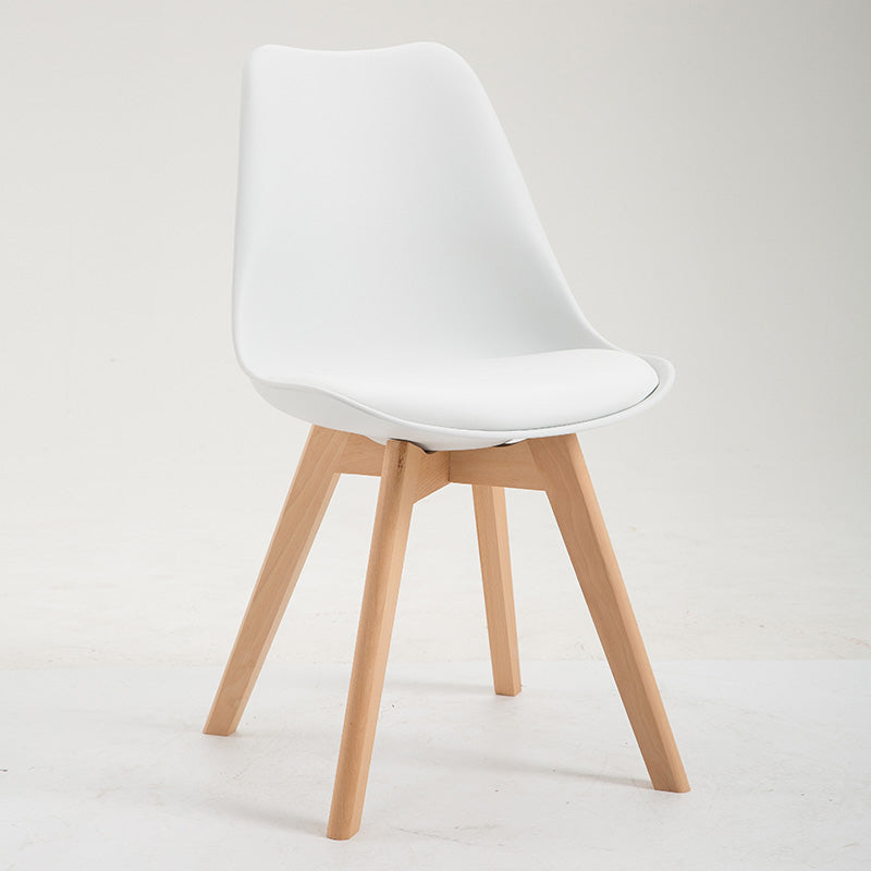 Scandinavian Restaurant Upholstered Side Chair Matte Finish Parsons Dining Chair White 1 Piece Clearhalo ' kitchen&dining_furn' 'Dining Chairs' 'Dining Tables & Seating' 'dining_chair' 'Furniture' 'furniture_dining_chair' 'Kitchen & Dining Furniture' 'kitchen' 4056363