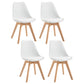 Scandinavian Restaurant Upholstered Side Chair Matte Finish Parsons Dining Chair White Set of 4 Clearhalo ' kitchen&dining_furn' 'Dining Chairs' 'Dining Tables & Seating' 'dining_chair' 'Furniture' 'furniture_dining_chair' 'Kitchen & Dining Furniture' 'kitchen' 4056366