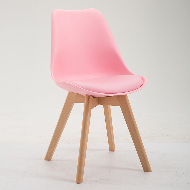 Scandinavian Restaurant Upholstered Side Chair Matte Finish Parsons Dining Chair Pink 1 Piece Clearhalo ' kitchen&dining_furn' 'Dining Chairs' 'Dining Tables & Seating' 'dining_chair' 'Furniture' 'furniture_dining_chair' 'Kitchen & Dining Furniture' 'kitchen' 4056368