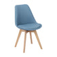 Scandinavian Restaurant Upholstered Side Chair Matte Finish Parsons Dining Chair Blue 1 Piece Clearhalo ' kitchen&dining_furn' 'Dining Chairs' 'Dining Tables & Seating' 'dining_chair' 'Furniture' 'furniture_dining_chair' 'Kitchen & Dining Furniture' 'kitchen' 4056374