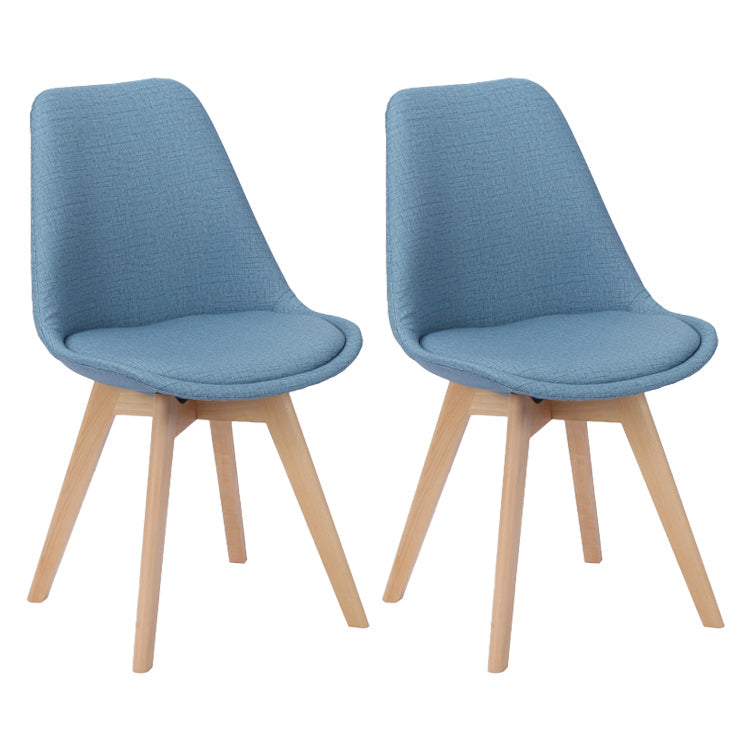 Scandinavian Restaurant Upholstered Side Chair Matte Finish Parsons Dining Chair Blue Set of 2 Clearhalo ' kitchen&dining_furn' 'Dining Chairs' 'Dining Tables & Seating' 'dining_chair' 'Furniture' 'furniture_dining_chair' 'Kitchen & Dining Furniture' 'kitchen' 4056375
