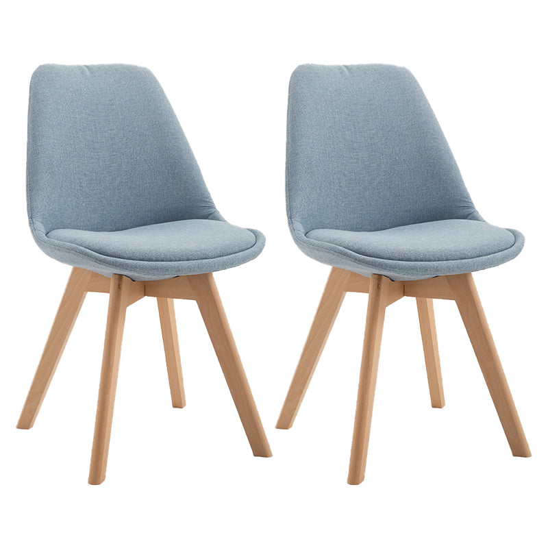 Scandinavian Restaurant Upholstered Side Chair Matte Finish Parsons Dining Chair Light Blue Set of 2 Clearhalo ' kitchen&dining_furn' 'Dining Chairs' 'Dining Tables & Seating' 'dining_chair' 'Furniture' 'furniture_dining_chair' 'Kitchen & Dining Furniture' 'kitchen' 4056378