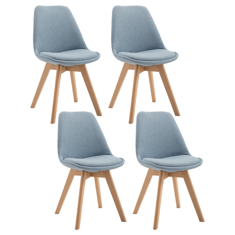 Scandinavian Restaurant Upholstered Side Chair Matte Finish Parsons Dining Chair Light Blue Set of 4 Clearhalo ' kitchen&dining_furn' 'Dining Chairs' 'Dining Tables & Seating' 'dining_chair' 'Furniture' 'furniture_dining_chair' 'Kitchen & Dining Furniture' 'kitchen' 4056379