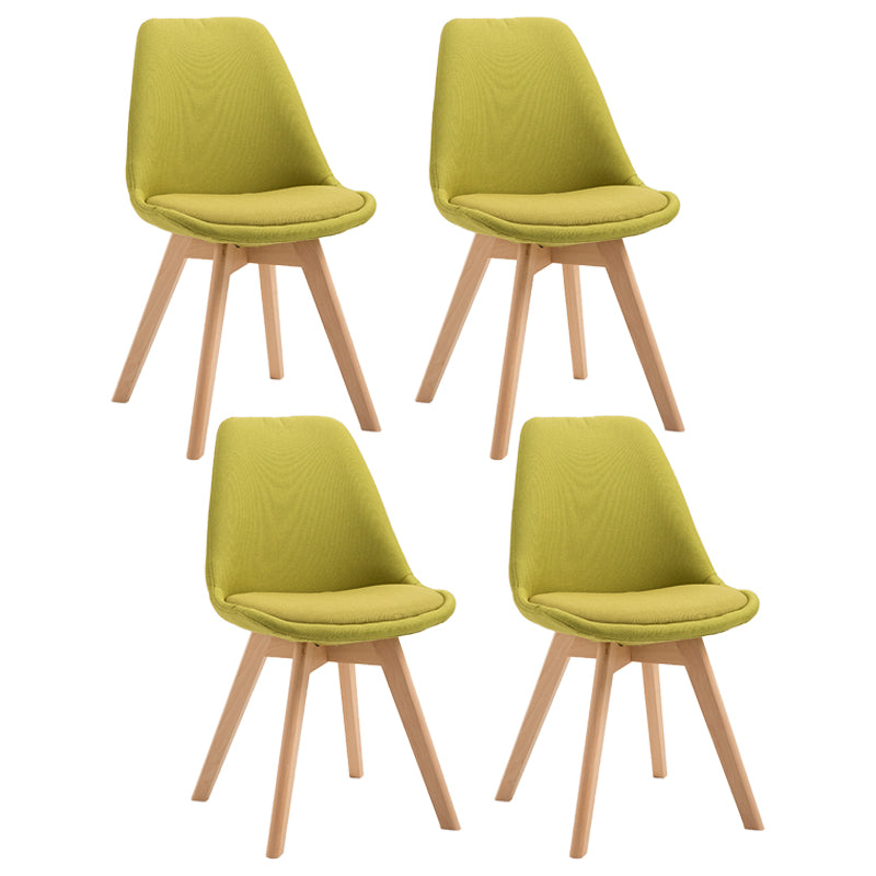 Scandinavian Restaurant Upholstered Side Chair Matte Finish Parsons Dining Chair Green Set of 4 Clearhalo ' kitchen&dining_furn' 'Dining Chairs' 'Dining Tables & Seating' 'dining_chair' 'Furniture' 'furniture_dining_chair' 'Kitchen & Dining Furniture' 'kitchen' 4056382