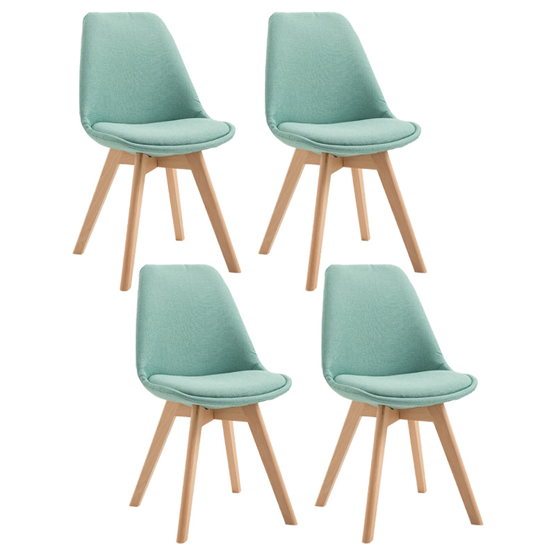 Scandinavian Restaurant Upholstered Side Chair Matte Finish Parsons Dining Chair Light Green Set of 4 Clearhalo ' kitchen&dining_furn' 'Dining Chairs' 'Dining Tables & Seating' 'dining_chair' 'Furniture' 'furniture_dining_chair' 'Kitchen & Dining Furniture' 'kitchen' 4056385