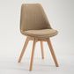 Scandinavian Restaurant Upholstered Side Chair Matte Finish Parsons Dining Chair Khaki 1 Piece Clearhalo ' kitchen&dining_furn' 'Dining Chairs' 'Dining Tables & Seating' 'dining_chair' 'Furniture' 'furniture_dining_chair' 'Kitchen & Dining Furniture' 'kitchen' 4056386