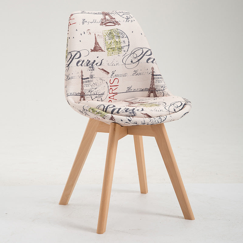 Scandinavian Restaurant Upholstered Side Chair Matte Finish Parsons Dining Chair Beige 1 Piece Clearhalo ' kitchen&dining_furn' 'Dining Chairs' 'Dining Tables & Seating' 'dining_chair' 'Furniture' 'furniture_dining_chair' 'Kitchen & Dining Furniture' 'kitchen' 4056395