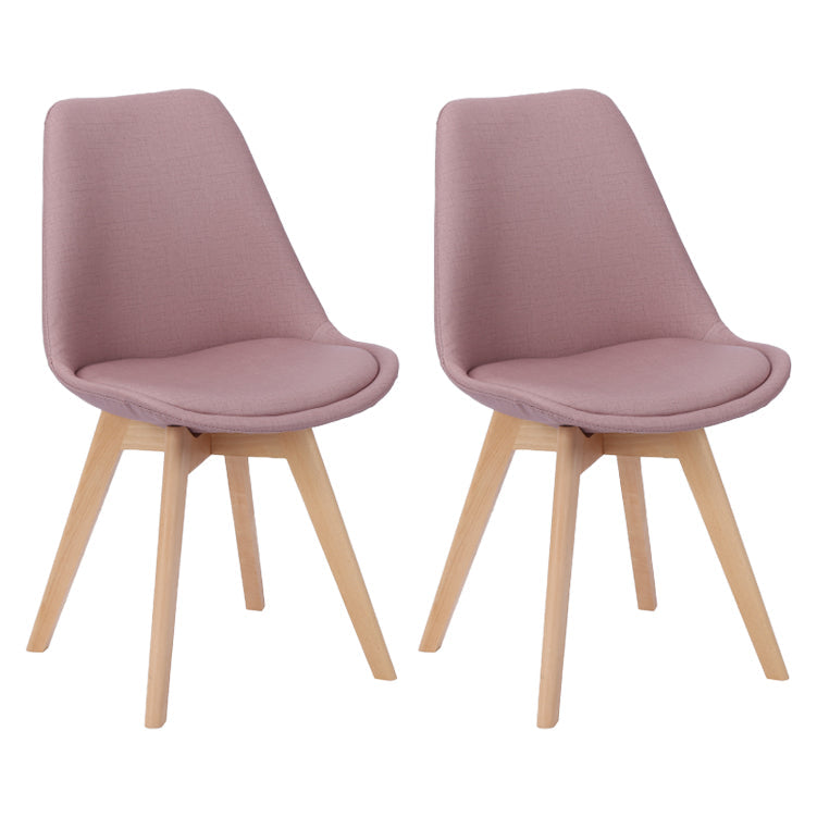 Scandinavian Restaurant Upholstered Side Chair Matte Finish Parsons Dining Chair Cameo Brown Set of 2 Clearhalo ' kitchen&dining_furn' 'Dining Chairs' 'Dining Tables & Seating' 'dining_chair' 'Furniture' 'furniture_dining_chair' 'Kitchen & Dining Furniture' 'kitchen' 4056399