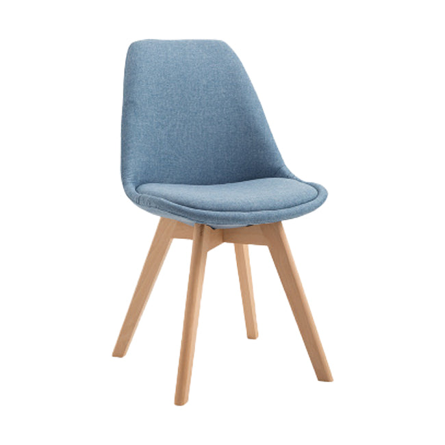 Scandinavian Restaurant Upholstered Side Chair Matte Finish Parsons Dining Chair Denim Blue 1 Piece Clearhalo ' kitchen&dining_furn' 'Dining Chairs' 'Dining Tables & Seating' 'dining_chair' 'Furniture' 'furniture_dining_chair' 'Kitchen & Dining Furniture' 'kitchen' 4056401