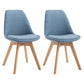 Scandinavian Restaurant Upholstered Side Chair Matte Finish Parsons Dining Chair Denim Blue Set of 2 Clearhalo ' kitchen&dining_furn' 'Dining Chairs' 'Dining Tables & Seating' 'dining_chair' 'Furniture' 'furniture_dining_chair' 'Kitchen & Dining Furniture' 'kitchen' 4056402