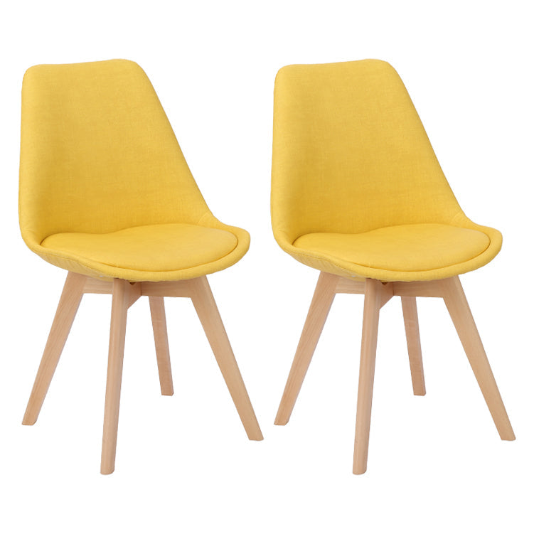 Scandinavian Restaurant Upholstered Side Chair Matte Finish Parsons Dining Chair Ginger Set of 2 Clearhalo ' kitchen&dining_furn' 'Dining Chairs' 'Dining Tables & Seating' 'dining_chair' 'Furniture' 'furniture_dining_chair' 'Kitchen & Dining Furniture' 'kitchen' 4056405
