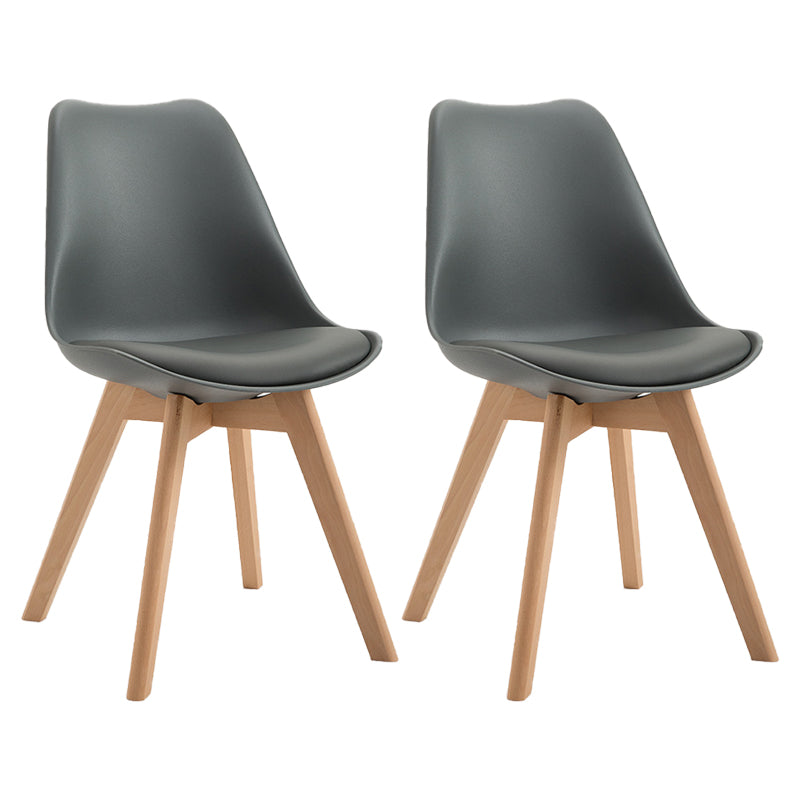 Scandinavian Restaurant Upholstered Side Chair Matte Finish Parsons Dining Chair Silver Gray Set of 2 Clearhalo ' kitchen&dining_furn' 'Dining Chairs' 'Dining Tables & Seating' 'dining_chair' 'Furniture' 'furniture_dining_chair' 'Kitchen & Dining Furniture' 'kitchen' 4056408