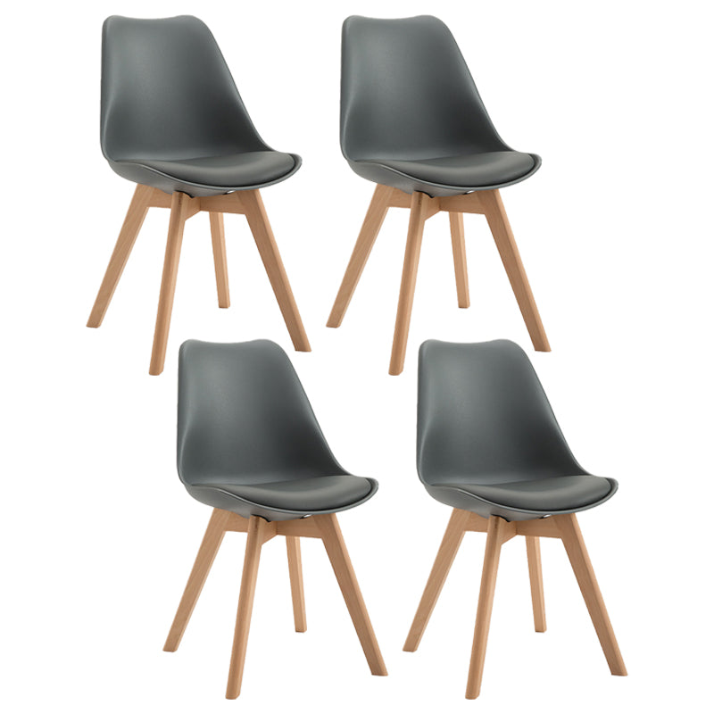 Scandinavian Restaurant Upholstered Side Chair Matte Finish Parsons Dining Chair Silver Gray Set of 4 Clearhalo ' kitchen&dining_furn' 'Dining Chairs' 'Dining Tables & Seating' 'dining_chair' 'Furniture' 'furniture_dining_chair' 'Kitchen & Dining Furniture' 'kitchen' 4056409