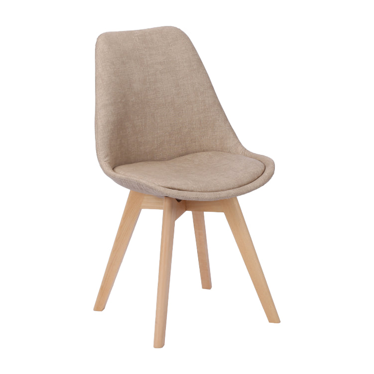 Scandinavian Restaurant Upholstered Side Chair Matte Finish Parsons Dining Chair Light Coffee 1 Piece Clearhalo ' kitchen&dining_furn' 'Dining Chairs' 'Dining Tables & Seating' 'dining_chair' 'Furniture' 'furniture_dining_chair' 'Kitchen & Dining Furniture' 'kitchen' 4056410