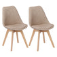 Scandinavian Restaurant Upholstered Side Chair Matte Finish Parsons Dining Chair Light Coffee Set of 2 Clearhalo ' kitchen&dining_furn' 'Dining Chairs' 'Dining Tables & Seating' 'dining_chair' 'Furniture' 'furniture_dining_chair' 'Kitchen & Dining Furniture' 'kitchen' 4056411