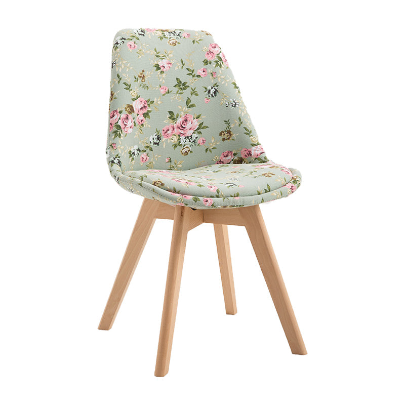 Scandinavian Restaurant Upholstered Side Chair Matte Finish Parsons Dining Chair Green-Red 1 Piece Clearhalo ' kitchen&dining_furn' 'Dining Chairs' 'Dining Tables & Seating' 'dining_chair' 'Furniture' 'furniture_dining_chair' 'Kitchen & Dining Furniture' 'kitchen' 4056413