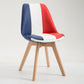 Scandinavian Restaurant Upholstered Side Chair Matte Finish Parsons Dining Chair Red-White-Blue 1 Piece Clearhalo ' kitchen&dining_furn' 'Dining Chairs' 'Dining Tables & Seating' 'dining_chair' 'Furniture' 'furniture_dining_chair' 'Kitchen & Dining Furniture' 'kitchen' 4056419
