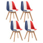 Scandinavian Restaurant Upholstered Side Chair Matte Finish Parsons Dining Chair Red-White-Blue Set of 4 Clearhalo ' kitchen&dining_furn' 'Dining Chairs' 'Dining Tables & Seating' 'dining_chair' 'Furniture' 'furniture_dining_chair' 'Kitchen & Dining Furniture' 'kitchen' 4056421