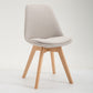 Scandinavian Restaurant Upholstered Side Chair Matte Finish Parsons Dining Chair White-Apricot 1 Piece Clearhalo ' kitchen&dining_furn' 'Dining Chairs' 'Dining Tables & Seating' 'dining_chair' 'Furniture' 'furniture_dining_chair' 'Kitchen & Dining Furniture' 'kitchen' 4056422
