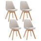 Scandinavian Restaurant Upholstered Side Chair Matte Finish Parsons Dining Chair White-Apricot Set of 4 Clearhalo ' kitchen&dining_furn' 'Dining Chairs' 'Dining Tables & Seating' 'dining_chair' 'Furniture' 'furniture_dining_chair' 'Kitchen & Dining Furniture' 'kitchen' 4056424