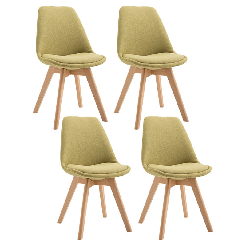 Scandinavian Restaurant Upholstered Side Chair Matte Finish Parsons Dining Chair Fruit Green Set of 4 Clearhalo ' kitchen&dining_furn' 'Dining Chairs' 'Dining Tables & Seating' 'dining_chair' 'Furniture' 'furniture_dining_chair' 'Kitchen & Dining Furniture' 'kitchen' 4056427