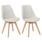 Scandinavian Restaurant Upholstered Side Chair Matte Finish Parsons Dining Chair Off-White Set of 2 Clearhalo ' kitchen&dining_furn' 'Dining Chairs' 'Dining Tables & Seating' 'dining_chair' 'Furniture' 'furniture_dining_chair' 'Kitchen & Dining Furniture' 'kitchen' 4056429