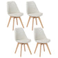 Scandinavian Restaurant Upholstered Side Chair Matte Finish Parsons Dining Chair Off-White Set of 4 Clearhalo ' kitchen&dining_furn' 'Dining Chairs' 'Dining Tables & Seating' 'dining_chair' 'Furniture' 'furniture_dining_chair' 'Kitchen & Dining Furniture' 'kitchen' 4056430