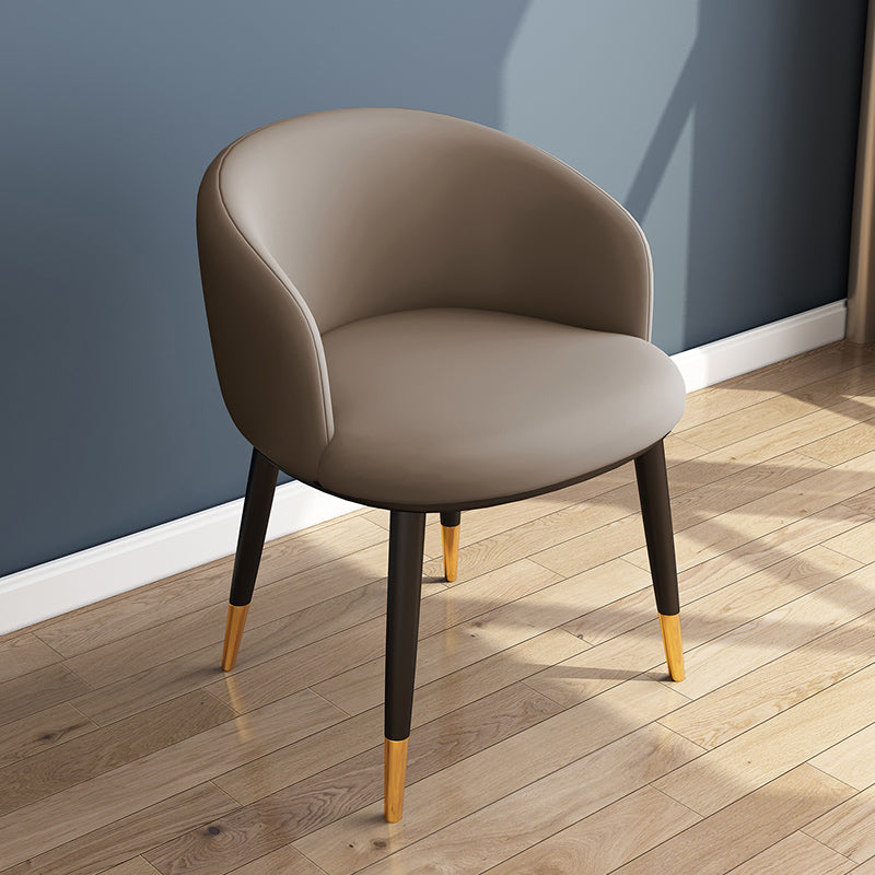 Indoor Scandinavian Side Chair Parsons Back Metal Upholstered Dining Room Chair Clearhalo ' kitchen&dining_furn' 'Dining Chairs' 'Dining Tables & Seating' 'dining_chair' 'furn' 'furn_dining_chair' 'Furniture' 'furniture_dining_chair' 'Kitchen & Dining Furniture' 'kitchen' 4056434