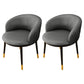 Indoor Scandinavian Side Chair Parsons Back Metal Upholstered Dining Room Chair Dark Gray 2 Piece Set Clearhalo ' kitchen&dining_furn' 'Dining Chairs' 'Dining Tables & Seating' 'dining_chair' 'furn' 'furn_dining_chair' 'Furniture' 'furniture_dining_chair' 'Kitchen & Dining Furniture' 'kitchen' 4056436