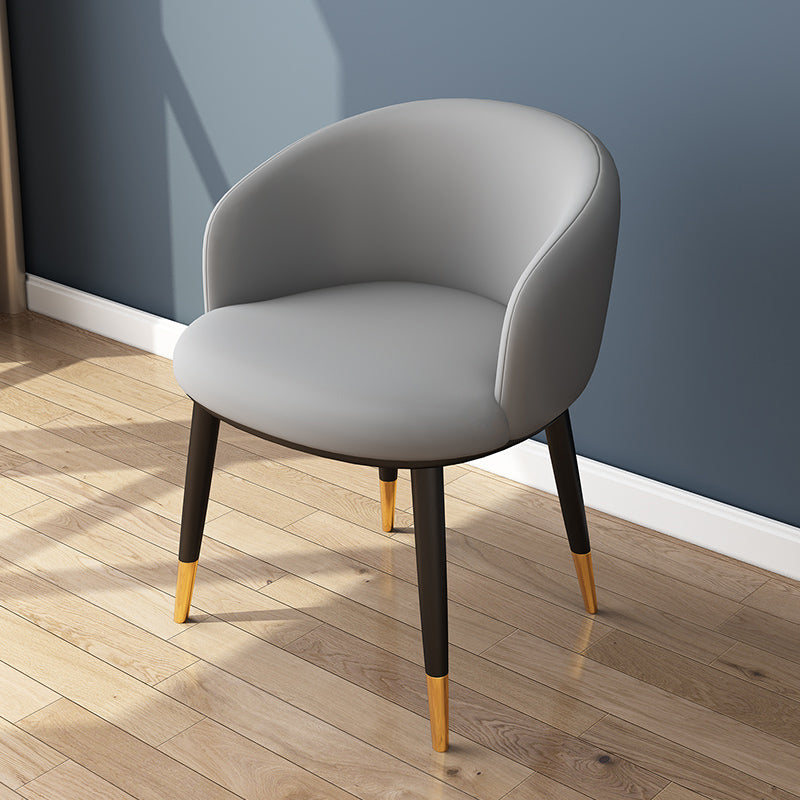 Indoor Scandinavian Side Chair Parsons Back Metal Upholstered Dining Room Chair Light Gray 1 Piece Clearhalo ' kitchen&dining_furn' 'Dining Chairs' 'Dining Tables & Seating' 'dining_chair' 'furn' 'furn_dining_chair' 'Furniture' 'furniture_dining_chair' 'Kitchen & Dining Furniture' 'kitchen' 4056441