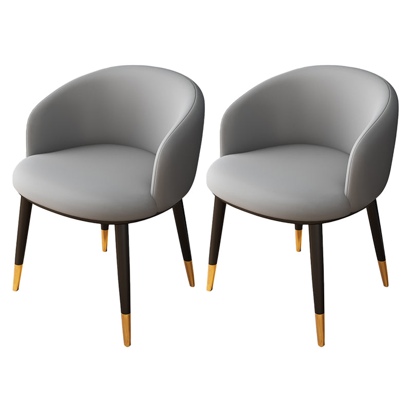 Indoor Scandinavian Side Chair Parsons Back Metal Upholstered Dining Room Chair Light Gray 2 Piece Set Clearhalo ' kitchen&dining_furn' 'Dining Chairs' 'Dining Tables & Seating' 'dining_chair' 'furn' 'furn_dining_chair' 'Furniture' 'furniture_dining_chair' 'Kitchen & Dining Furniture' 'kitchen' 4056443
