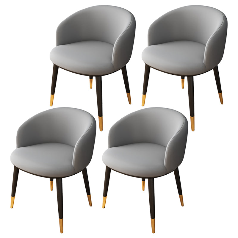 Indoor Scandinavian Side Chair Parsons Back Metal Upholstered Dining Room Chair Light Gray 4 Piece Set Clearhalo ' kitchen&dining_furn' 'Dining Chairs' 'Dining Tables & Seating' 'dining_chair' 'furn' 'furn_dining_chair' 'Furniture' 'furniture_dining_chair' 'Kitchen & Dining Furniture' 'kitchen' 4056445