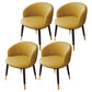 Indoor Scandinavian Side Chair Parsons Back Metal Upholstered Dining Room Chair Yellow 4 Piece Set Clearhalo ' kitchen&dining_furn' 'Dining Chairs' 'Dining Tables & Seating' 'dining_chair' 'furn' 'furn_dining_chair' 'Furniture' 'furniture_dining_chair' 'Kitchen & Dining Furniture' 'kitchen' 4056453