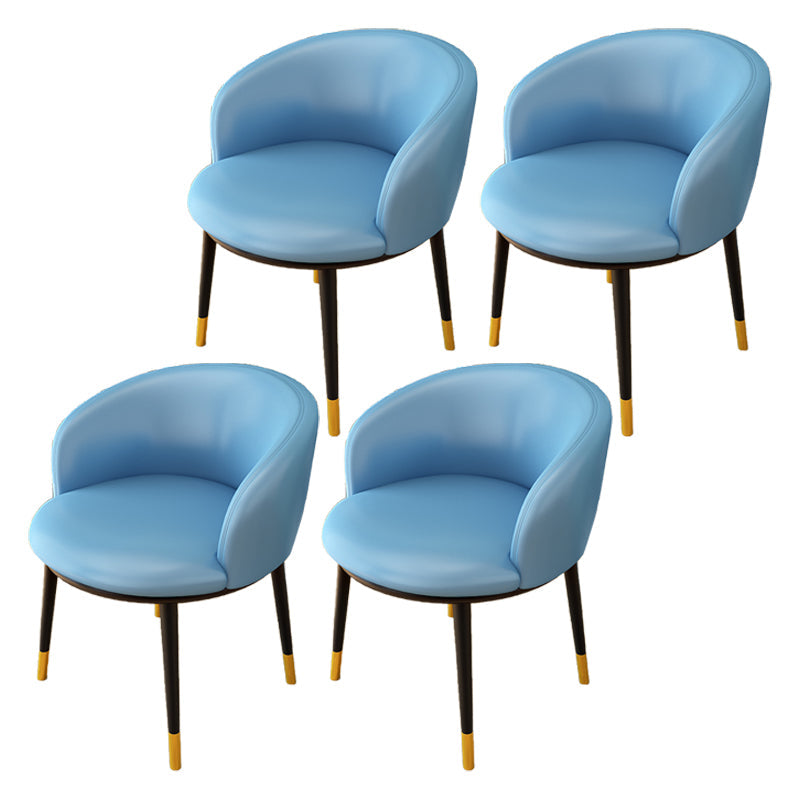 Indoor Scandinavian Side Chair Parsons Back Metal Upholstered Dining Room Chair Light Blue 4 Piece Set Clearhalo ' kitchen&dining_furn' 'Dining Chairs' 'Dining Tables & Seating' 'dining_chair' 'furn' 'furn_dining_chair' 'Furniture' 'furniture_dining_chair' 'Kitchen & Dining Furniture' 'kitchen' 4056457